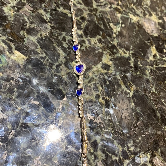 NWT Blue sapphire with diamonds bracelet - Picture 8 of 9